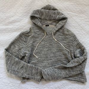Brandy Melville gray cropped hoodie/sweatshirt